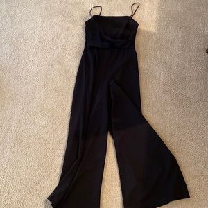 Twist Front Black Jumpsuit